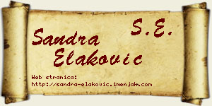 Sandra Elaković vizit kartica